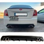 Chevrolet Lacetti Difüzör Arka Tampon Eki 4 Egzoz Çıkışlı Siyah Lüx Tip