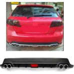 Chevrolet Lacetti Uyumlu Body Kit Difüzör 4 Çıkış Yuvarlak Siyah Model 2