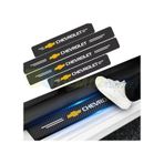 Chevrolet Logo Karbon Kapı Eşiği Oto Sticker Etiket 4 Parça