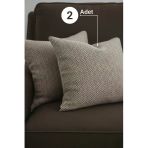 Chevron Bohem Dekoratif Punch Yastık Kırlent Kılıfı | 45X45 Kahverengi