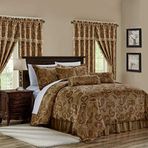 Chezmoi Collection Adelle 7 Parça Şal Desenli Jakarlı İşlemeli Yorgan Nevresim Takımı, California King Boy
