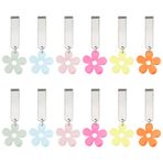 CHGCRAFT 12 Adet 6 Renk Yelken Bezi Yüksek Üst Ayakkabı Charm Akrilik Çiçek Ayakkabı Charm Pirinç Klipsli Spor Ayakkabıları Kendin Yap Günlük Ayakkabı Bağcığı Charms Aksesuar, Pirinç