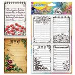 CHGCRAFT ATC Frames Label Clear Stamp Silikon Clear Stamps Şeffaf El İşi Damgası Kendin Yap Koleksiyon Defteri Fotoğraf Albümü Dekoratif Kartlar Yapmak için, Çiçekler, 15,7 x 10
