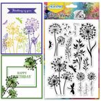 CHGCRAFT Karahindiba Clear Stamps Yusufçuk Şeffaf Damgalar Silikon Clear Stamp Contalar Kendin Yap Koleksiyon Defteri Fotoğraf Albümü Dekorasyon için 10 x 15 cm