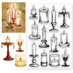 CHGCRAFT Lamba Mumlar Şeffaf Pullar Şeffaf Pullar Silikon Şeffaf Damga Mühürleri Kendin Yap Scrapbooking Fotoğraf Albümü Dekorasyon için, 10,9 x 16,0 cm