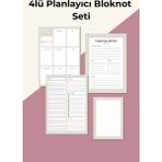 Chi-Chi Papers Işe Yeni Başlayanlar Için 4’lü Planlayıcı Bloknot Seti – Not ve Yapılacaklar Listesi - Gri - Gri - A5 Haftalık Planlayıcılı