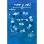 Chi Zen Arınma Doğal Taş Tılsım Bilekliği Düz 8mm Taşlı (Akuamarin, Necef, Apatit Taşı) Chi-Zen Bileklik DÜZ-21