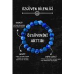 Chi Zen Özgüven Doğal Taş Tılsım Bilekliği Düz 8mm (Apatit, Lapis Lazuli, Sodalit Taşı) Chi-Zen Bileklik DÜZ-21