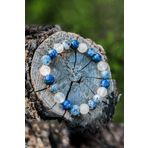 Chi Zen Pozitif Ol Doğal Taş Tılsım Bilekliği Düz 8mm (Lapis Lazuli, Sodalit, Selenit Taşı) Chi-Zen Bileklik DÜZ-21