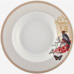 Chiara Alessi White Garden Beyaz Porselen Çukur Tabak 21 cm