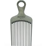 Chicago Comb Model 7 Karbon Fiber Pena Tarağı, Uzun Kalın Kıvırcık ve Afro Saçlar için, Siyah Renk, 6 inç (15 cm)