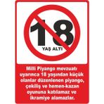 ChicArt Design Studio 18 Yaşından Küçükler Pvc Plakalı Uyarı Levhası Dekota Dijital Uv Sticker 12.5X17.5