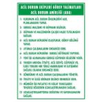 ChicArt Design Studio Acil Durum Ekipleri Görev Talimatı Pvc Plakalı Uyarı Levhası Dekota Dijital Uv Sticker 12.5X17.5