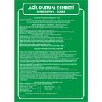 ChicArt Design Studio Acil Durum Rehberi Pvc Plakalı Uyarı Levhası Dekota Dijital Uv Sticker 25X35