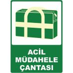 ChicArt Design Studio Acil Müdahale Çantası Pvc Plakalı Uyarı Levhası Dekota Dijital Uv Baskı Yapışkanlı 12.5X17.5
