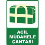 ChicArt Design Studio Acil Müdahale Çantası Pvc Plakalı Uyarı Levhası Dekota Dijital Uv Baskı Yapışkanlı 25X35