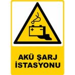 ChicArt Design Studio Akü Şarj Istasyonu Pvc Plakalı Uyarı Levhası Dekota Dijital Uv Baskı Yapışkanlı 12.5X17.5