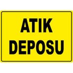 ChicArt Design Studio Atık Deposu Pvc Plakalı Uyarı Levhası Dekota Dijital Uv Baskı Yapışkanlı Sticker 35X25