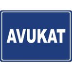 ChicArt Design Studio Avukat #2 Pvc Plakalı Uyarı Levhası Dekota Dijital Uv Baskı Sticker 17.5X12.5