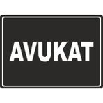 ChicArt Design Studio Avukat #3 Pvc Plakalı Uyarı Levhası Dekota Dijital Uv Baskı Sticker 17.5X12.5