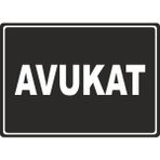 ChicArt Design Studio Avukat #3 Pvc Plakalı Uyarı Levhası Dekota Dijital Uv Baskı Sticker 35X25