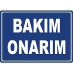 ChicArt Design Studio Bakım Onarım #2 Pvc Plakalı Uyarı Levhası Dekota Dijital Uv Sticker 17.5X12.5