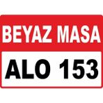 ChicArt Design Studio Beyaz Masa Alo 153 Pvc Plakalı Uyarı Levhası Dekota Dijital Uv Baskı Yapışkanlı 17.5X12.5 cm