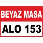ChicArt Design Studio Beyaz Masa Alo 153 Pvc Plakalı Uyarı Levhası Dekota Dijital Uv Baskı Yapışkanlı 35X25 cm