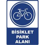 ChicArt Design Studio Bisiklet Park Alanı Dijital Pvc Plakalı Uyarı Levhası Dekota Dijital Uv Baskı Yapışkanlı 12.5X17.5