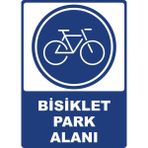 ChicArt Design Studio Bisiklet Park Alanı Dijital Uv Folyo Yapışkanlı Baskı Uyarı Etiket Yapıştırma Sticker 12.5X17.5 cm