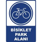 ChicArt Design Studio Bisiklet Park Alanı Dijital Uv Folyo Yapışkanlı Baskı Uyarı Etiket Yapıştırma Sticker 25X35 cm