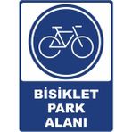 ChicArt Design Studio Bisiklet Park Alanı Dijital Uv Folyo Yapışkanlı Baskı Uyarı Etiket Yapıştırma Sticker 50X70 cm