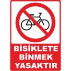 ChicArt Design Studio Bisiklete Binmek Yasaktır Dijital Uv Folyo Baskı Yapışkan Uyarı Etiket Sticker 12.5X17.5