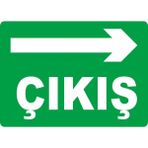 ChicArt Design Studio Çıkış #5 Pvc Plakalı Uyarı Levhası Dekota Dijital Uv Baskı Yapışkanlı 35X25 cm