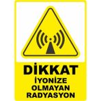 ChicArt Design Studio Dikkat Iyonize Olmayan Radyasyon Dijital Uv Folyo Yapışkan Baskı Uyarı Etiket Yapıştırma Sticker