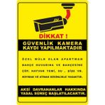 ChicArt Design Studio Dikkat Kamera Kaydı Yapılmaktadır Pvc Uyarı Levhası Dekota Dijital Uv Baskı Yapışkanlı 12.5X17.5