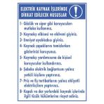 ChicArt Design Studio Elektrik Kaynak Işlerinde Dikkat Pvc Plakalı Uyarı Levhası Dekota Dijital Uv Sticker 25X35