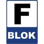 ChicArt Design Studio F Blok Pvc Plakalı Uyarı Levhası Dekota Dijital Uv Baskı Yapışkanlı 25X35 cm