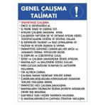 ChicArt Design Studio Genel Çalışma Talimatı Pvc Plakalı Uyarı Levhası Dekota Dijital Uv Sticker 25X35