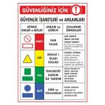 ChicArt Design Studio Güvenlik Işaretleri ve Anlamları Pvc Plakalı Uyarı Levhası Dekota Dijital Uv Sticker 25X35