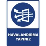 ChicArt Design Studio Havalandırma Yapınız Pvc Plakalı Uyarı Levhası Dekota Dijital Uv Sticker 12.5X17.5