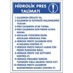 ChicArt Design Studio Hidrolik Pres Talimatı Dijital Uv Folyo Baskı Uyarı Etiket Yapıştırma Sticker 25X35 cm