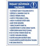 ChicArt Design Studio Inşaat Güvenlik Talimatı Pvc Plakalı Uyarı Levhası Dekota Dijital Uv Sticker 12.5X17.5