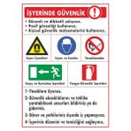 ChicArt Design Studio Iş Yerinde Güvenlik Pvc Plakalı Uyarı Levhası Dekota Dijital Uv Sticker 25X35