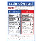 ChicArt Design Studio Kalite Güvencesi Pvc Plakalı Uyarı Levhası Dekota Dijital Uv Sticker 25X35