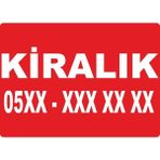 ChicArt Design Studio Kiralık Pvc Plakalı Uyarı Levhası Dekota Dijital Uv Baskı Yapışkanlı 35X25