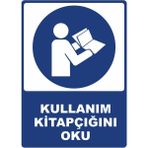 ChicArt Design Studio Kullanım Kitapçığını Oku Dijital Pvc Uyarı Levhası Dekota Dijital Uv Baskı Yapışkanlı 25X35