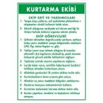 ChicArt Design Studio Kurtarma Ekibi Pvc Plakalı Uyarı Levhası Dekota Dijital Uv Sticker 12.5X17.5