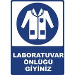 ChicArt Design Studio Laboratuvar Önlüğü Giyiniz Dijital Uv Folyo Yapışkanlı Baskı Uyarı Etiket Yapıştırma Sticker 25X35