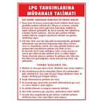 ChicArt Design Studio Lpg Yangınlarına Müdahale Talimatı Pvc Plakalı Uyarı Levhası Dekota Dijital Uv Sticker 12.5X17.5